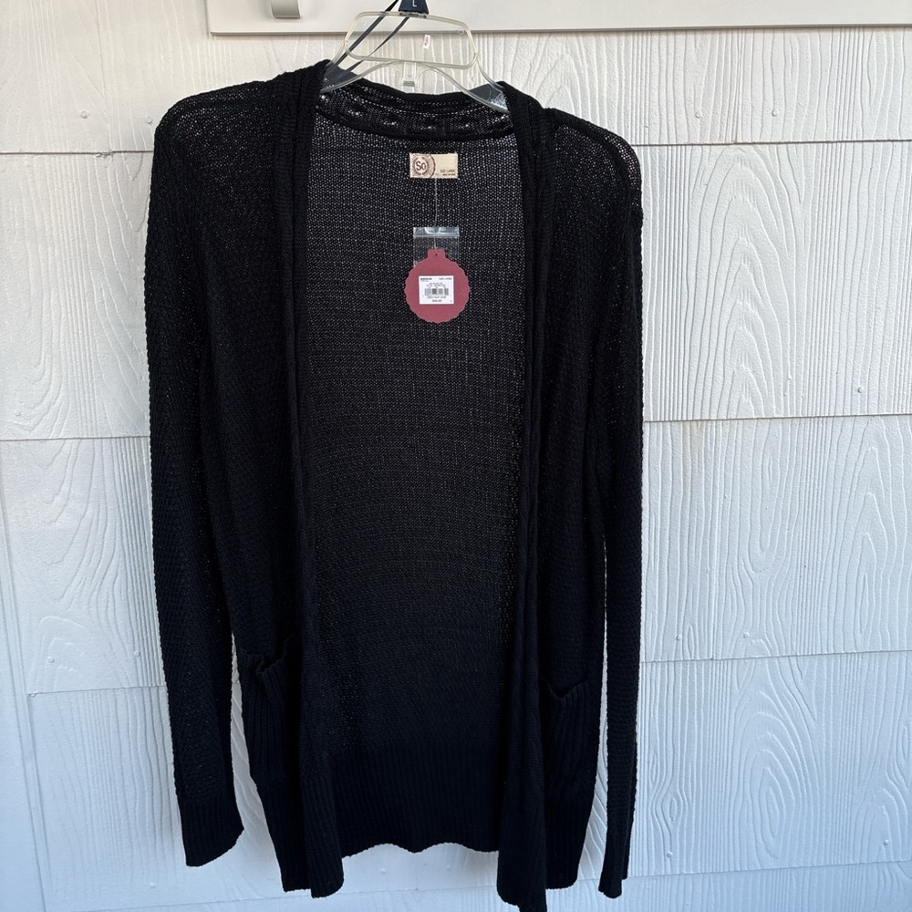 SO Black Knit Cardigan New